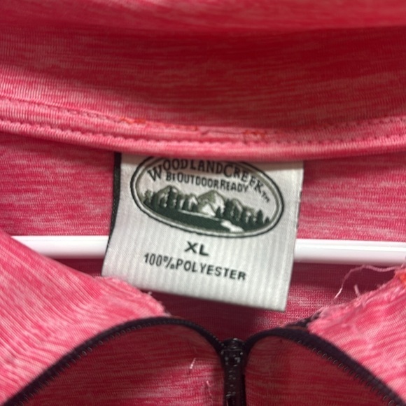 Woodland Creek Pink Quarter-Zip Pullover size XL - Picture 3 of 8